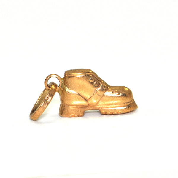 Vintage 18K Yellow Gold Boot Charm + Montreal Estate Jewelers