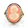 Vintage 14K Yellow and Rose Gold Shell Cameo Ring + Montreal Estate Jewelers