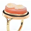 Vintage 14K Yellow and Rose Gold Shell Cameo Ring + Montreal Estate Jewelers