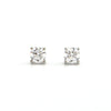 0.82CT Diamond and 18K White Gold Stud Earrings + Montreal Estate Jewelers
