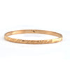 Vintage 18K Yellow Gold Bangle Bracelet with Leaf Motif + Montreal Estate Jewelers