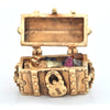 Vintage 14K Yellow Gold Treasure Chest Charm + Estate Jewelers
