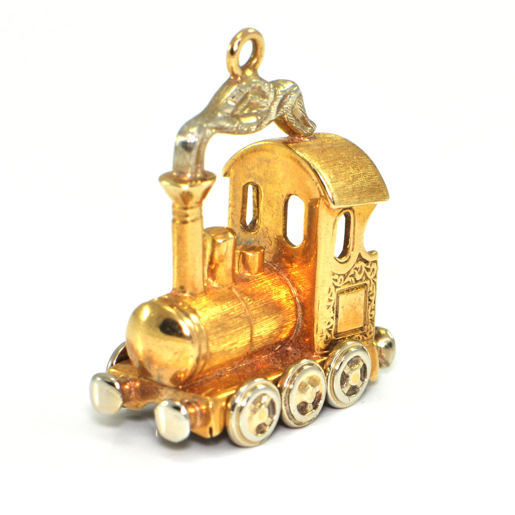 Vintage 18K Yellow and White Gold Train + Montreal Estate Jewelers