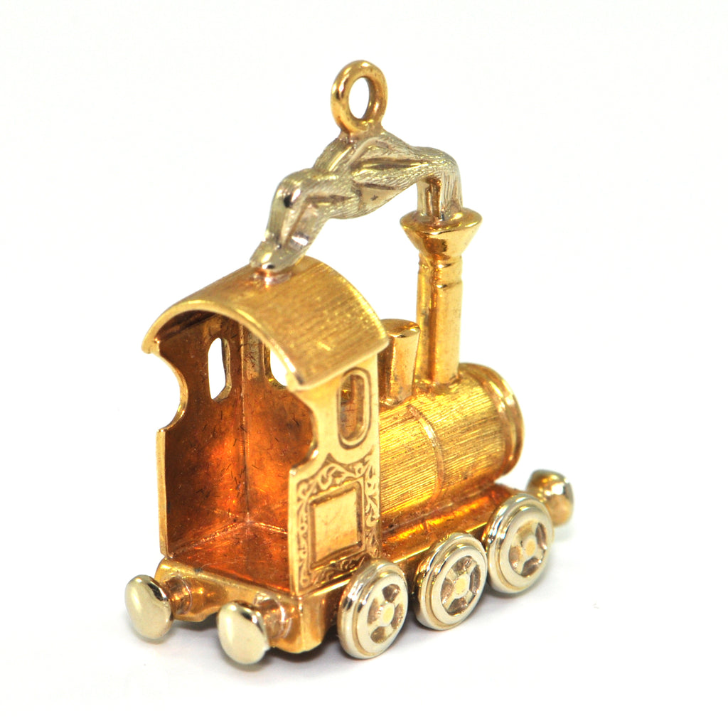 Vintage 18K Yellow and White Gold Train + Montreal Estate Jewelers