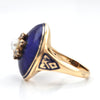 Antique 0.25CT Diamond and Pearl 14K Gold Ring with Enamel C. 1850 + Montreal Estate Jewelers