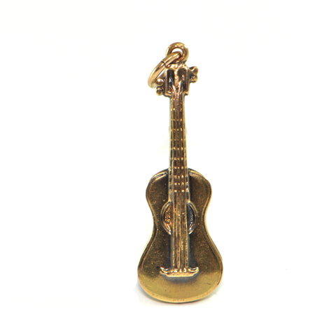 Vintage 14K Yellow Gold Guitar Charm + Montreal Estate Jewelers