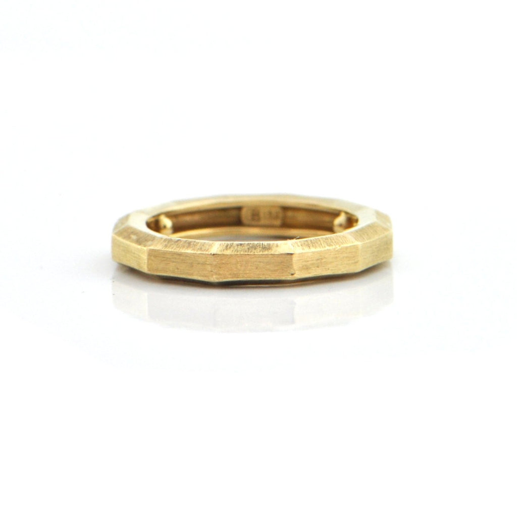 18K Yellow Gold Brush Finish Ring + Montreal Estate Jewelers
