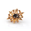 Double Six Pointed Star 1.40CT Diamond and 18K Yellow Gold Brooch C.1880 + Montreal Estate Jewelers
