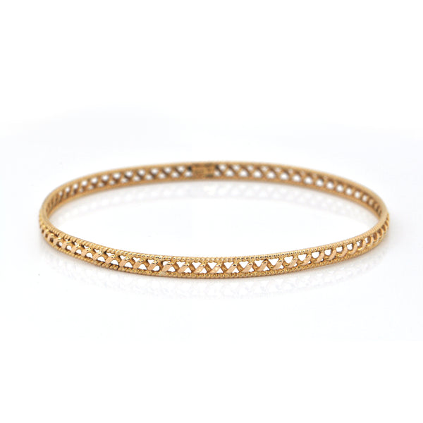 Vintage 18K Yellow Gold Bangle + Montreal Estate Jewelers