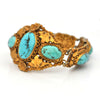 Antique French Vermeil Turquoise Bracelet + Montreal Estate Jewelers