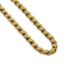 Vintage Chain Link Necklace with Flat Links in 18k Yellow Gold - montreal estate jewellers