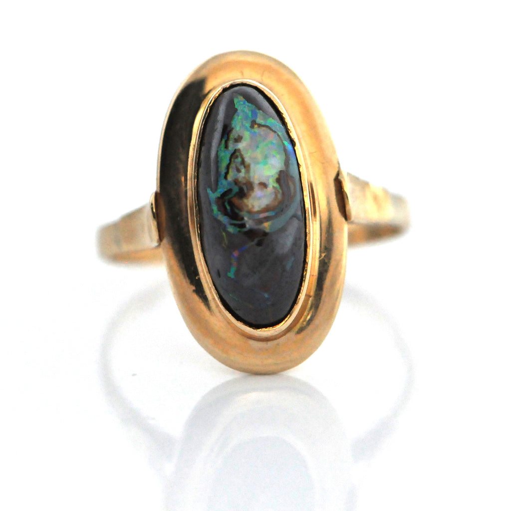 Vintage Black Opal Matrix Ring - Daisy Exclusive - Westmount, Montreal