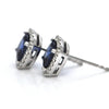 4.30 ct Ceylon Blue Sapphire and 0.25 ct diamond earrings - montreal jewellery design
