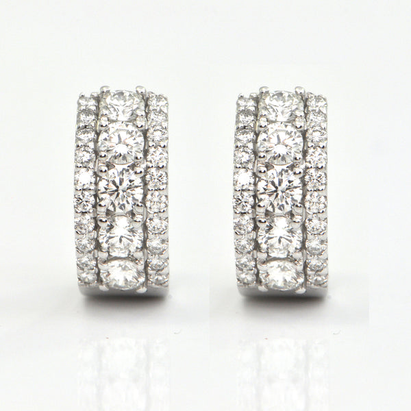 1.66ct diamond earrings, daisy exclusive, montreal estate jewellers