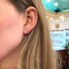 1.42 ct Diamond stud Princess Cut earrings - GIA certified