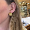 Mid-century vintage 18k Yellow Gold Textured Earrings