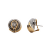 Estate Round High Domed Two-Toned Diamond Earrings + Montreal Estate Jewelers