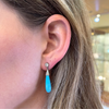 Daisy Exclusive Turquoise and Diamond 18K White Gold Drop Earrings