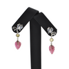 14K Gold Sapphire, Tourmaline, and Citrine Butterfly Drop Earrings