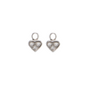 Vintage Diamond 14k Gold Heart Shaped Earring Enhancers + Montreal Estate Jewelers