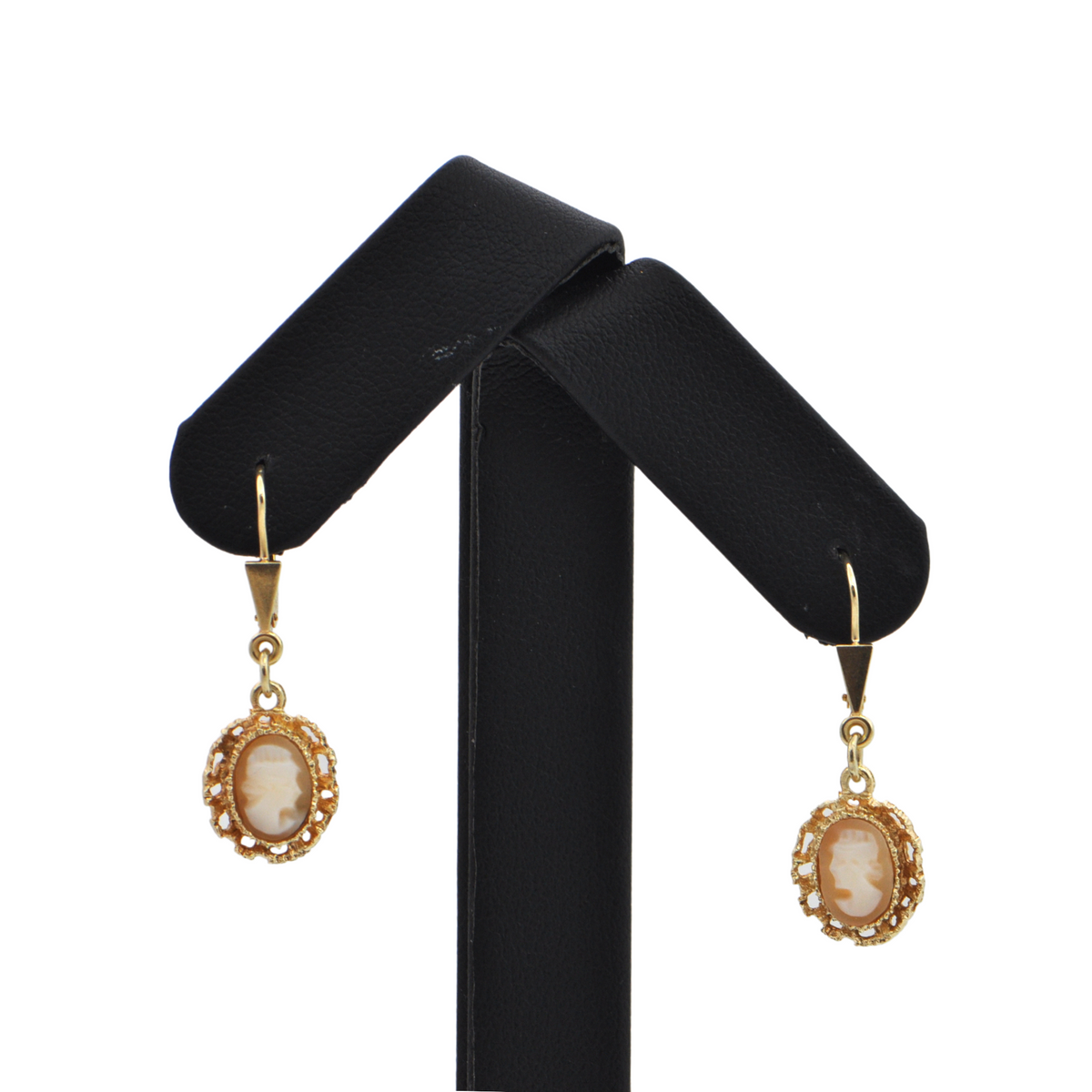 drop earrings cameo earrings gold