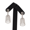 Estate Diamond 18k White Gold Drop Earrings + Montreal Estate Jewelers
