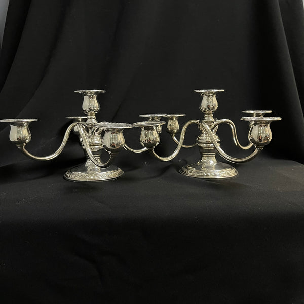 Preisner (American) Sterling Silver Candelabras (Set of 2) + Montreal Estate Jewelers