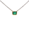 Daisy Exclusive Emerald Two-Toned Gold Necklace + Montreal Estate Jewelers
