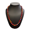Vintage Murano Millefiori Red Glass Bead Necklace + Montreal Estate Jewelers