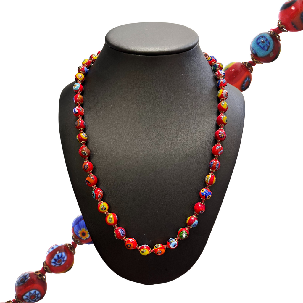 Vintage 40's Venetian Murano Glass Necklace | Colorfu… - Gem