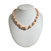 Vintage Graduated Angle Skin Coral and 14K Gold Bead Necklace + Montreal Estate Jewelers