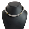 David Yurman Sterling Silver and 14K Gold Chocker Necklace + Montreal Estate Jewelers