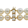 Vintage Double Strand Cultured Pearl Necklace with Gold Clasp