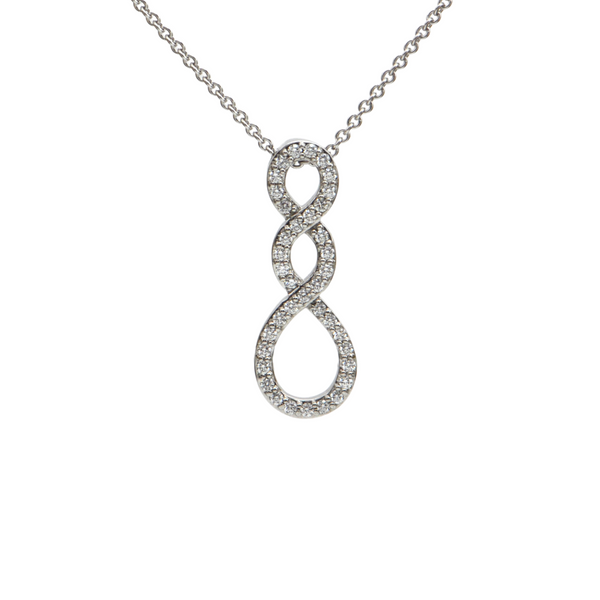 Daisy Exclusive Diamond Infinity Pendant 18K Gold Necklace