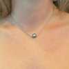 Italian Tahitian Pearl 18k White Gold Necklace