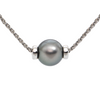 Italian Tahitian Pearl 18k White Gold Necklace + Montreal Estate Jewelers