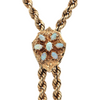 Vintage 14k Gold Rope Link Necklace with Opal Crest Slider + Montreal Estate Jewelers