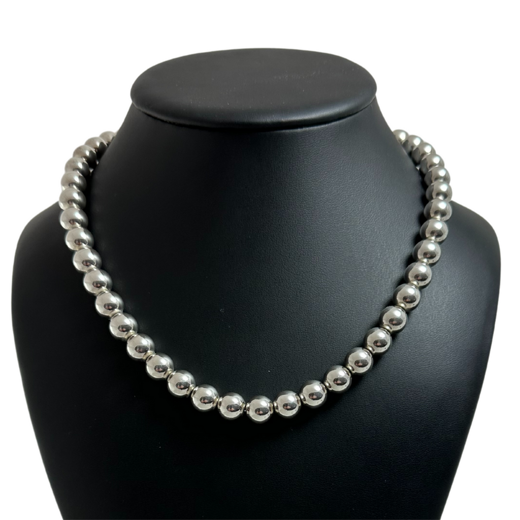 Tiffany and co silver ball necklace online