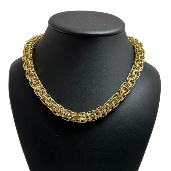 Vintage Italian 14k Gold Multiple Paperlink Necklace + Montreal Estate Jewelers