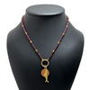 Daisy Exclusive Open Loop Garnet 22k Gold Necklace + Montreal Estate Jewelers