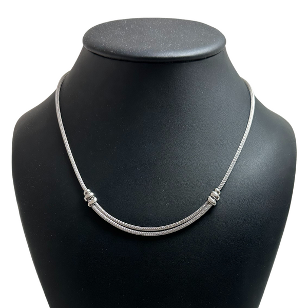Italian 18k Gold White Gold Necklace + Montreal Estate Jewelers