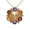 Vintage Scottish Amethyst and Citrine Two-Toned Gold Pendant/Brooch + Montreal Estate Jewelers