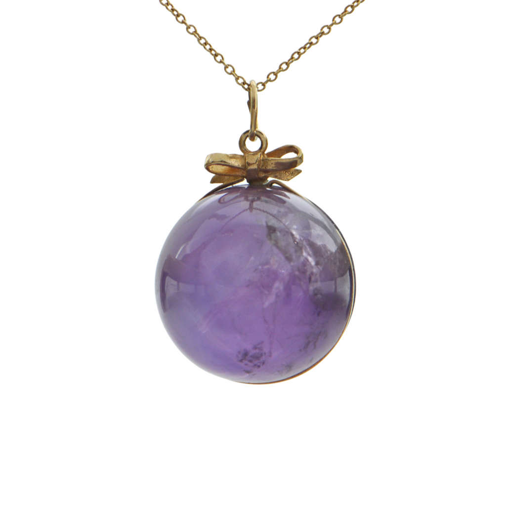 Vintage Large Amethyst Egg Pendant + Montreal Estate Jewelers