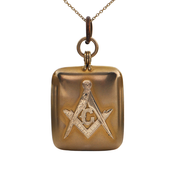 Antique 14K Two-Toned Gold Masonic Locket (C.1921)