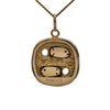 Vintage Signed 'Schluep' 18K Yellow Gold Pisces Zodiac Pendant + Montreal Estate Jewelers