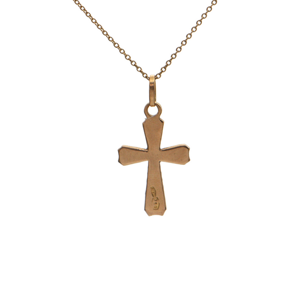 Vintage Italian Gold Cross Pendant + Montreal Estate Jewelers