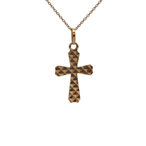 Vintage Italian Gold Cross Pendant + Montreal Estate Jewelers