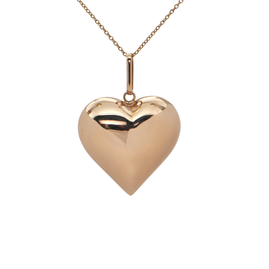 Vintage 18k Gold Heart Pendant + Montreal Estate Jewelers