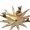 Late Victorian Seed Pearl Twelve Point 10K Gold Star Pendant/Brooch + Montreal Estate Jewelers