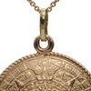 Vintage 18K Gold Aztec Calendar Pendant